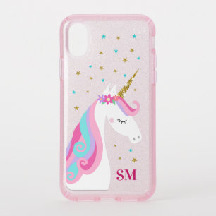 Rainbow Unicorn Magical Glitter Pink Speck iPhone XS Case