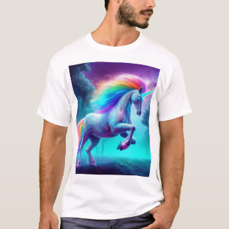 Rainbow Unicorn Men's Basic T-Shirt