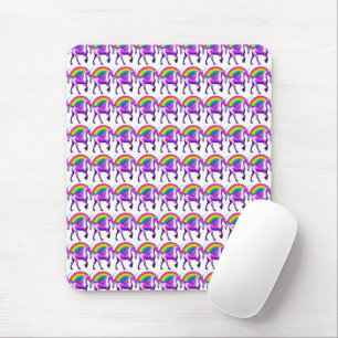Rainbow unicorn mouse pad