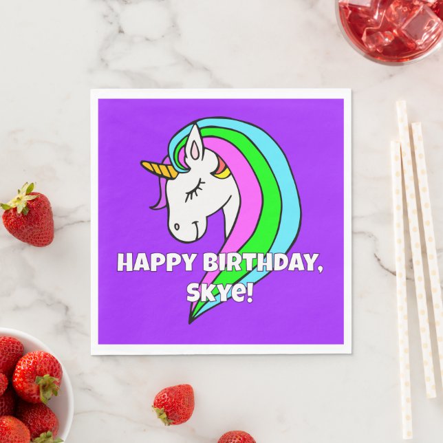Rainbow Unicorn Napkins (Insitu)