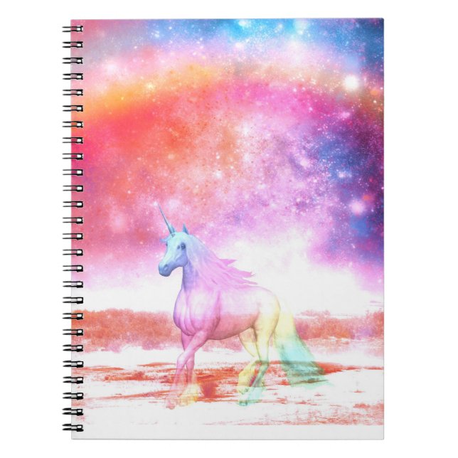 Rainbow unicorn notebook (Front)