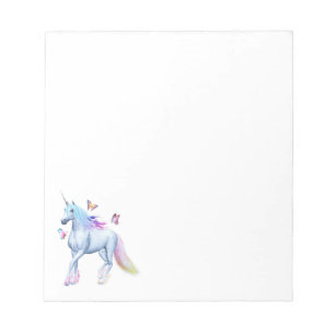 Rainbow unicorn notepad