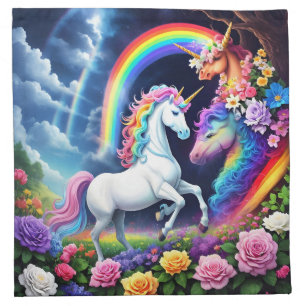Rainbow Unicorn One Cloth Napkin