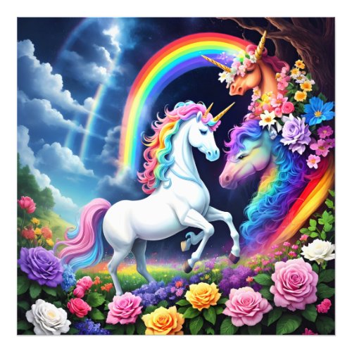 Rainbow Unicorn One Photo Print