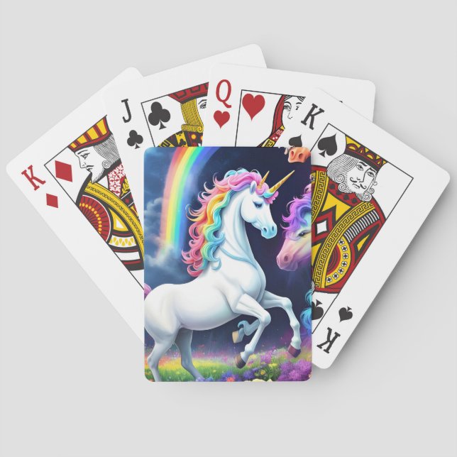 Rainbow Unicorn One Poker Cards (Back)