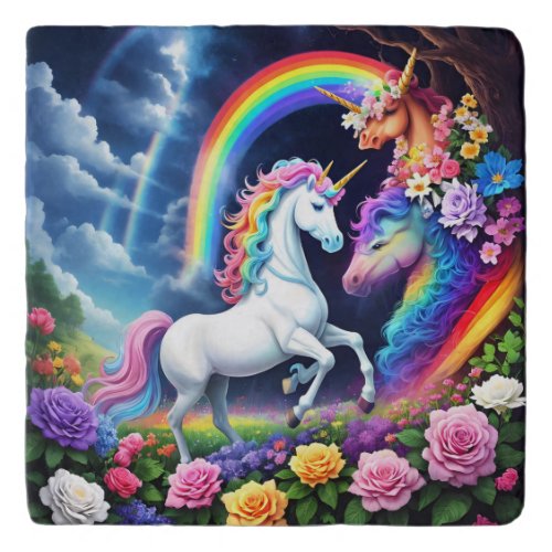 Rainbow Unicorn One Trivet