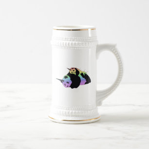 Rainbow Unicorn Pandas Magic Sparkle Cuddle Beer Stein
