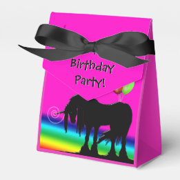 Rainbow Unicorn Party Favor Boxes