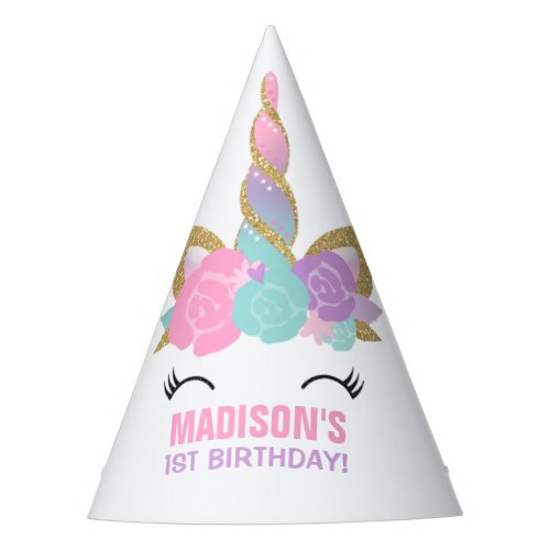 Rainbow Unicorn Party Hat Unicorn Birthday Party