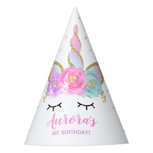 Rainbow Unicorn Party Hat Unicorn Birthday Party