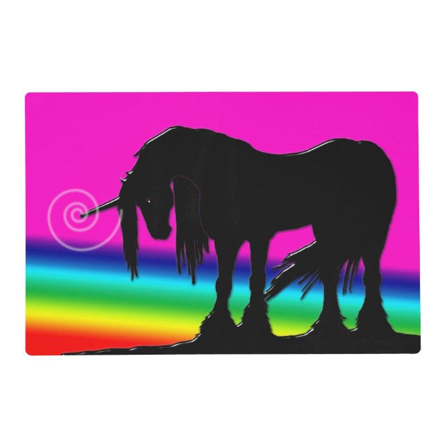 Rainbow Unicorn Party Placemat (Front)