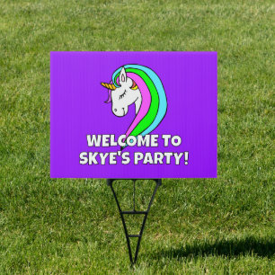 Rainbow Unicorn Party Welcome/Thanks Sign