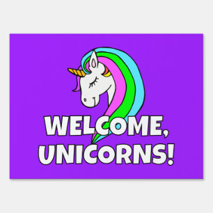 Rainbow Unicorn Party Welcome/Thanks Sign