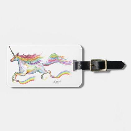 Rainbow Unicorn Pegasus Horse Pony Flying Cute Bag Tag