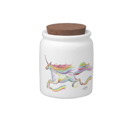Rainbow Unicorn Pegasus Horse Pony Flying Cute Candy Jar