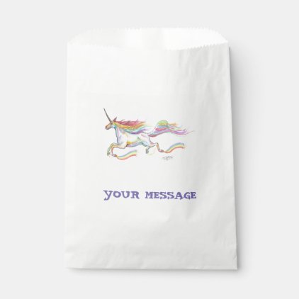 Rainbow Unicorn Pegasus Horse Pony Flying Cute Favor Bag