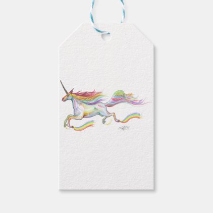 Rainbow Unicorn Pegasus Horse Pony Flying Cute Gift Tags