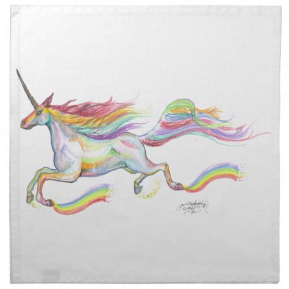 Rainbow Unicorn Pegasus Horse Pony Flying Cute Napkin