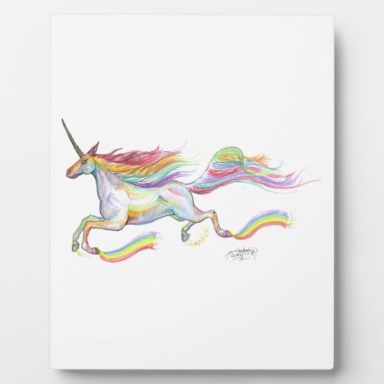 Rainbow Unicorn Pegasus Horse Pony Flying Cute Plaque