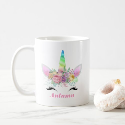 Rainbow Unicorn Personalized Custom Coffee Mug