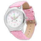 Rainbow Unicorn Personalized Custom Kid's Watch Rainbow Unicorn Personalized Custom Kid's Watch
