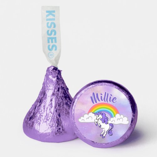 Rainbow Unicorn Personalized Hersheys Kisses