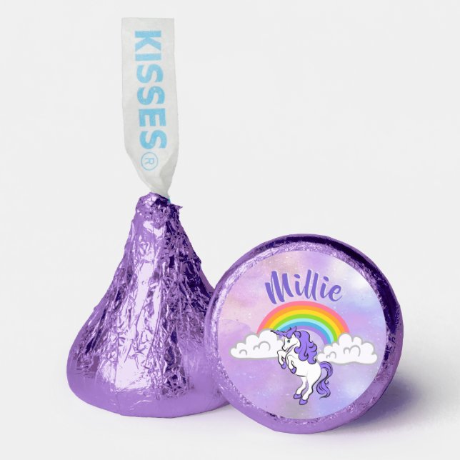 Rainbow Unicorn Personalized Hershey®'s Kisses® (Front)