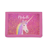 Rainbow Unicorn Pink Glitter Sparkles Personalized