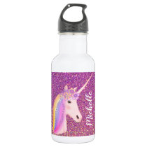 Rainbow Unicorn Pink Gold Glitter Sparkle Girls Stainless Steel Water Bottle Rainbow Unicorn Pink Gold Glitter Sparkle Girls Stainless Steel Water Bottle