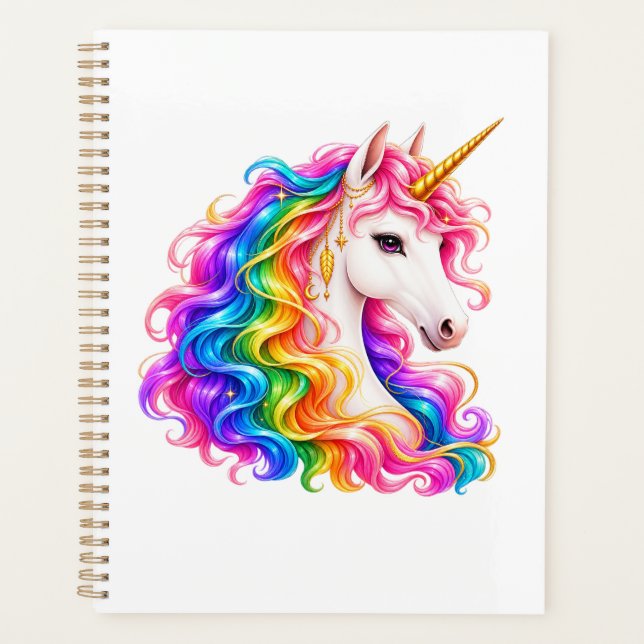 Rainbow Unicorn Planner (Front)