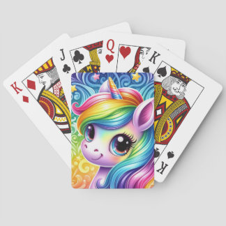 Rainbow unicorn playing cards