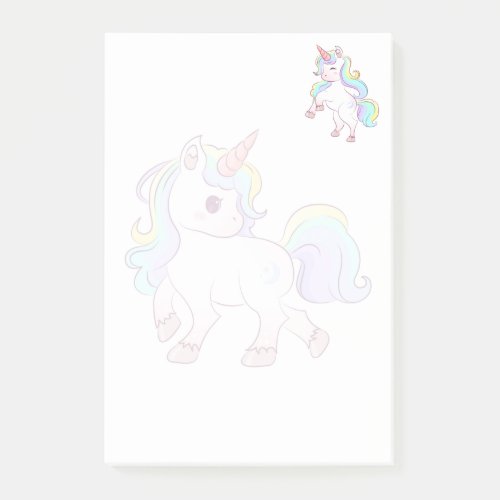 rainbow unicorn post_it notes