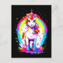Rainbow unicorn  postcard