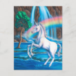 Rainbow Unicorn Postcard at Zazzle