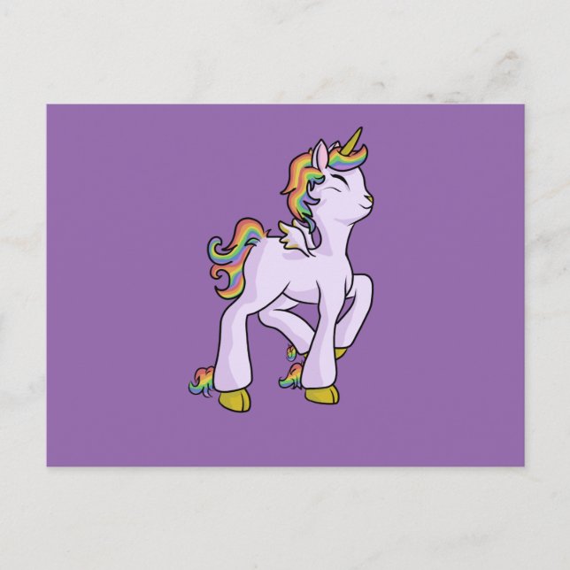 Rainbow Unicorn! Postcard (Front)