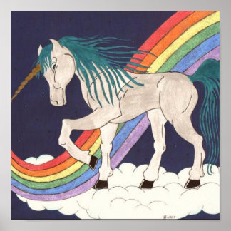 Rainbow Unicorn Poster