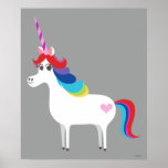 Rainbow Unicorn Poster at Zazzle