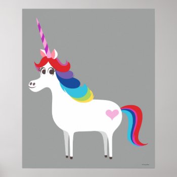 Rainbow Unicorn Poster by insideout at Zazzle
