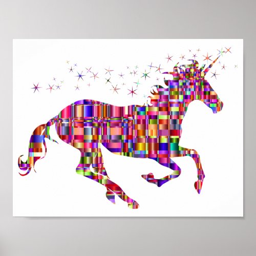 Rainbow Unicorn Poster for Kids