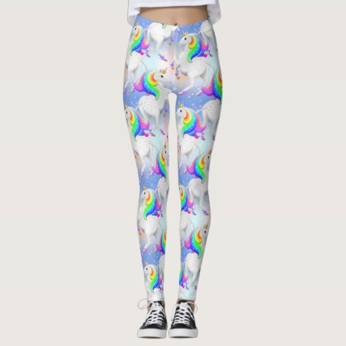 Rainbow Unicorn Princess of the Forest Leggings