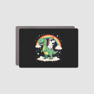 Rainbow Unicorn Riding T rex - Dinosaur Boys Girls Car Magnet