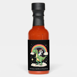 Rainbow Unicorn Riding T rex - Dinosaur Boys Girls Hot Sauces