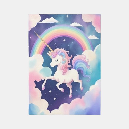 Rainbow Unicorn Rug _ Kids Bedroom Decor 5x7