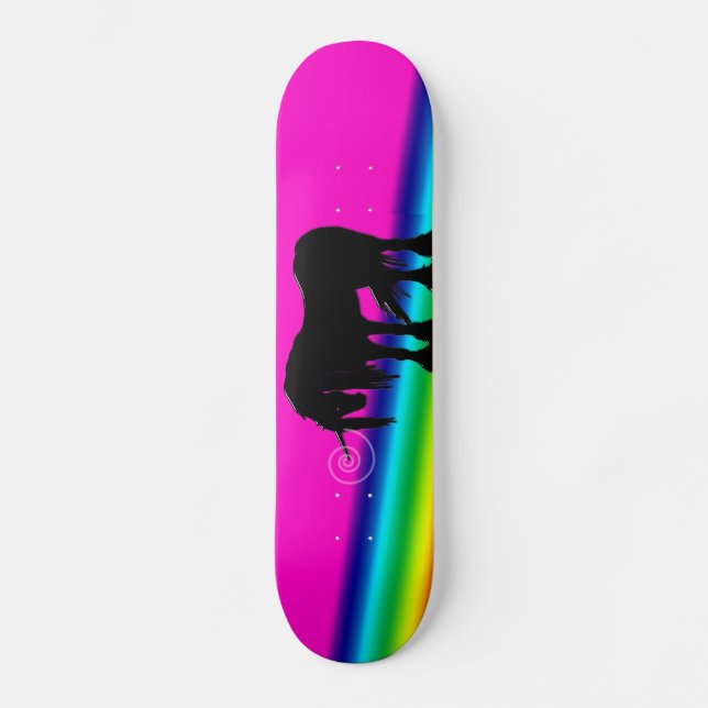 Rainbow Unicorn Skateboard Deck (Front)