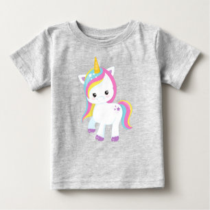 Rainbow Unicorn, Star, Cute Unicorn, Magic Unicorn Baby T-Shirt