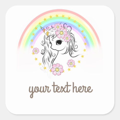 Rainbow Unicorn Stickers