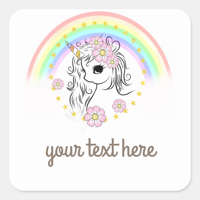 Rainbow Unicorn Stickers (Front)