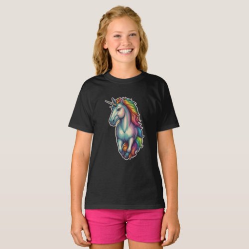 Rainbow Unicorn Tees Embrace Magic  Positivity T_Shirt
