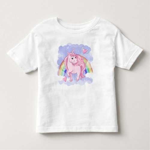 Rainbow Unicorn Toddler T_shirt