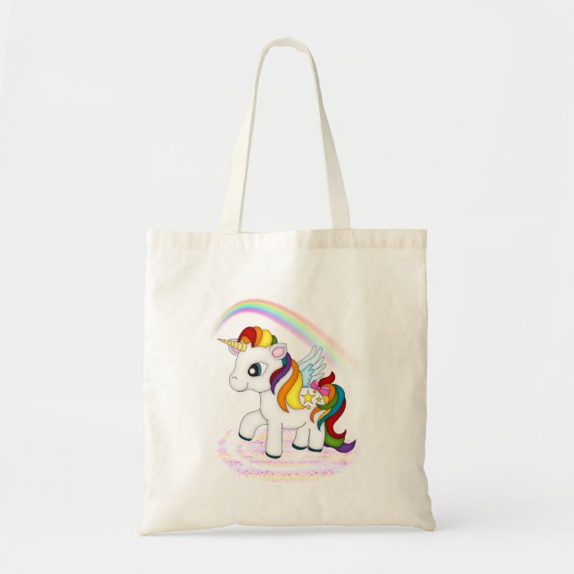 Rainbow unicorn tote bag (Front)